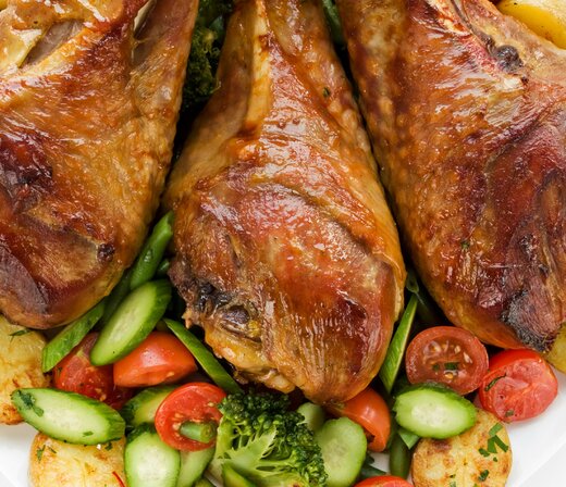 Kosher Turkey Smoked Drums Free Range